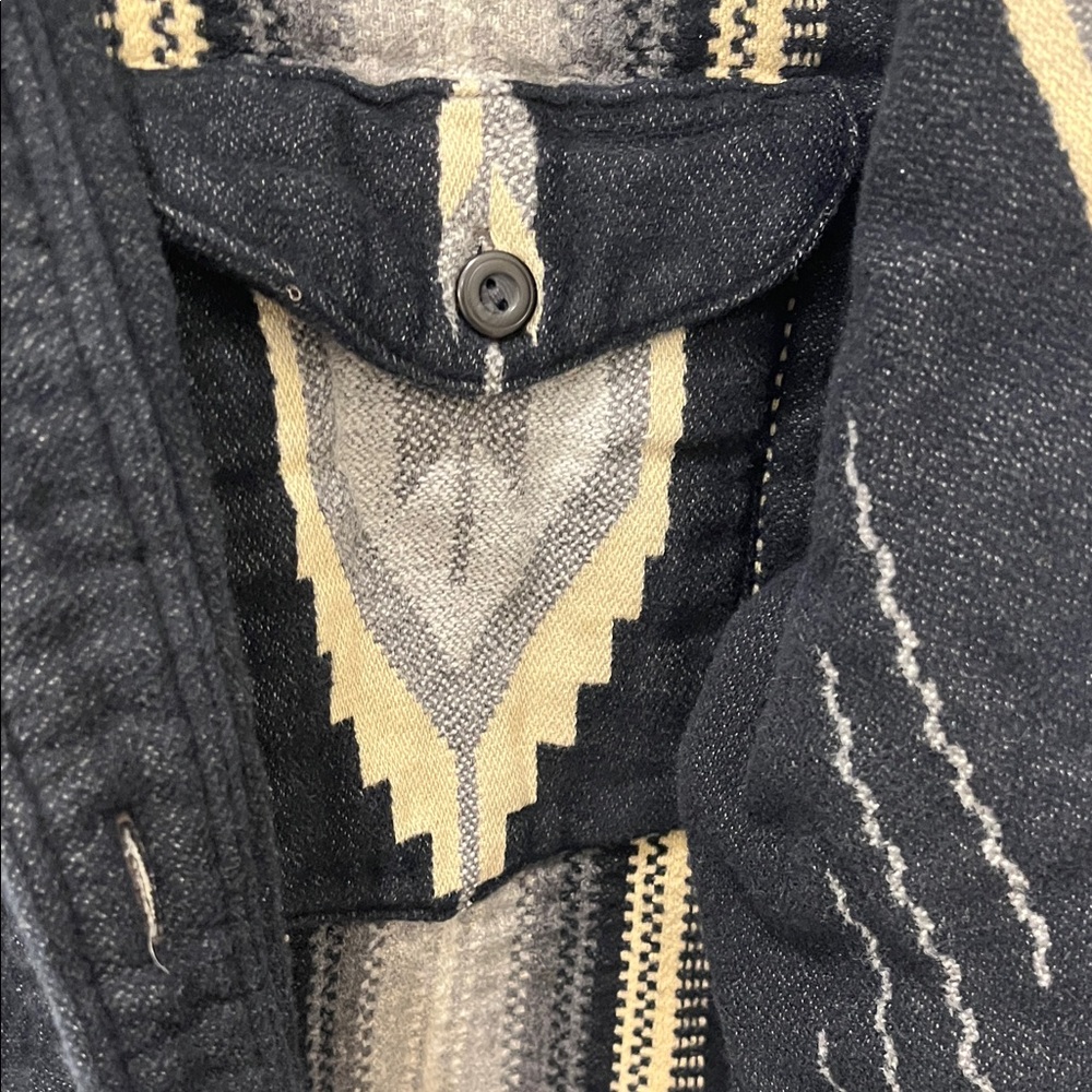 Ralph Lauren Southwestern Black, Charcoal, Cream & Gray Long Sleeve-Men’s XL/TG - Picture 7 of 11